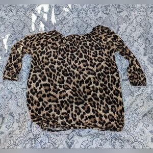 Michael Kors Animal Print Blouse - Brown and Black